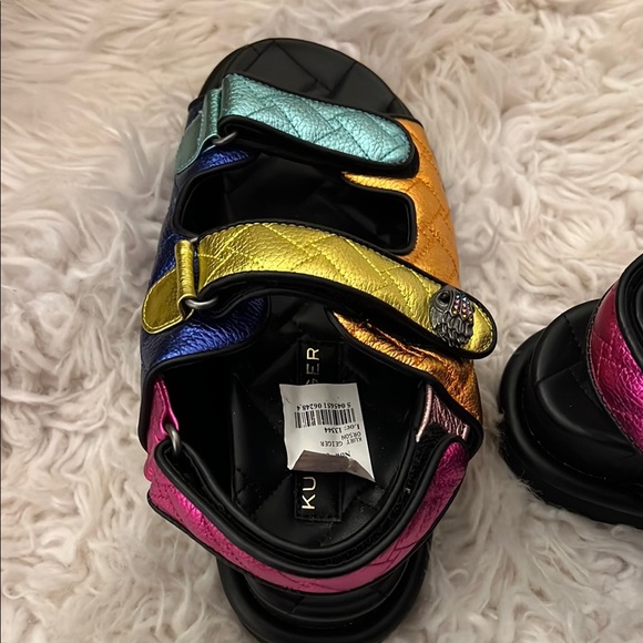 Kurt Geiger Gold and Blue Sandals Sporty Style - Picture 9 of 14